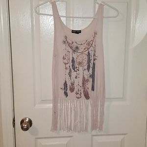 Super cute fringe crop top